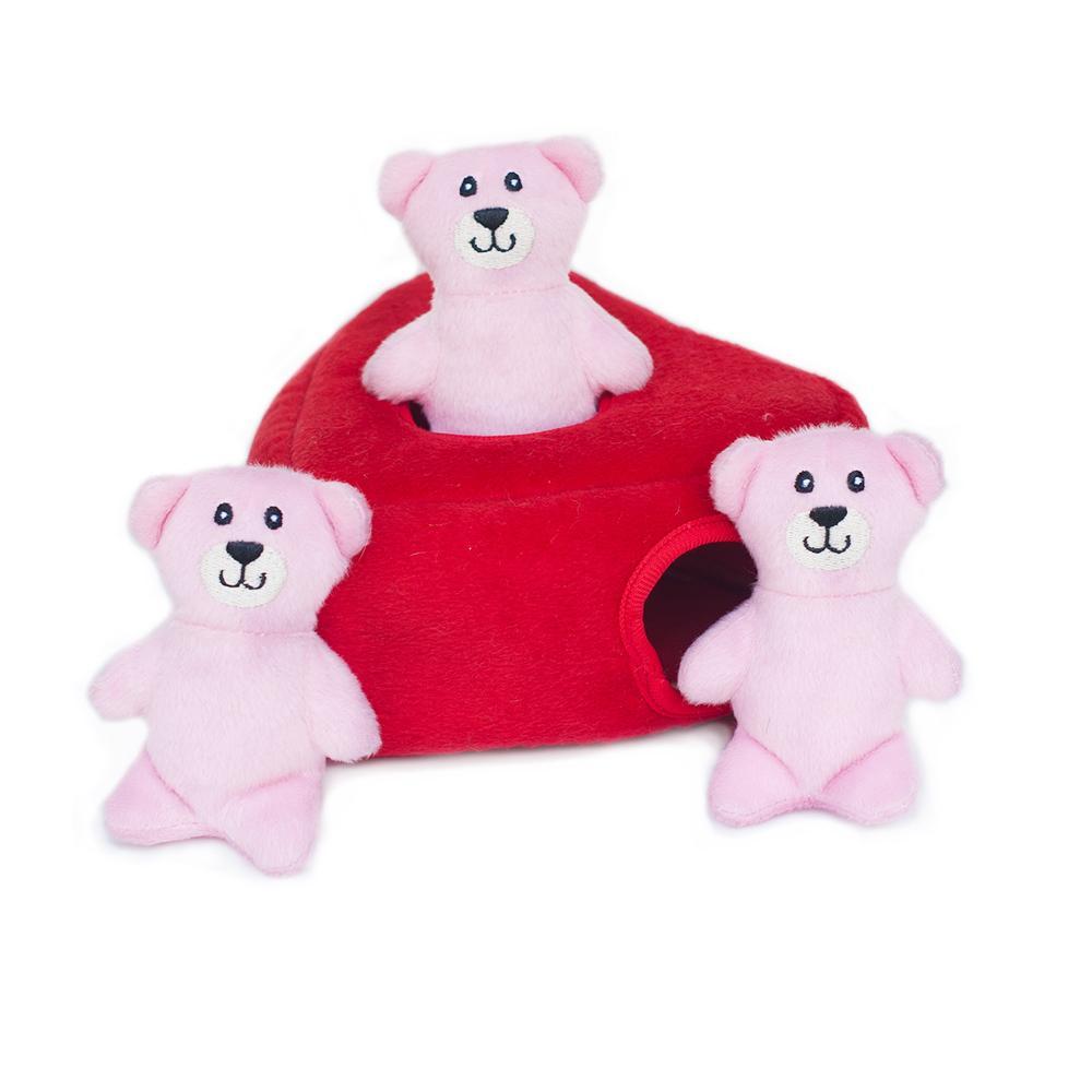 Zippy Paws Valentine&#39;s Burrow - Heart &#39;n Bears