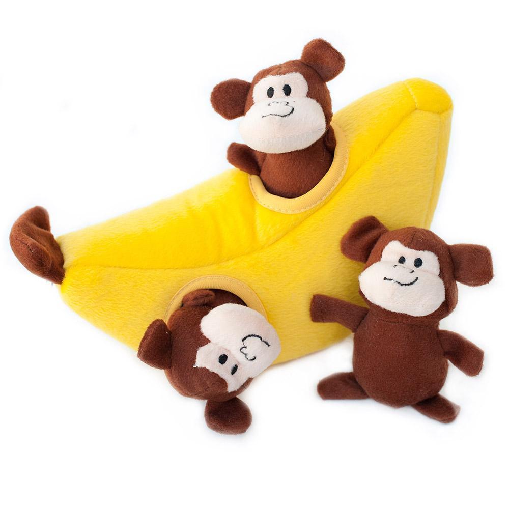 Zippy Paws Zippy Burrow - Monkey 'n Banana Dog Toys