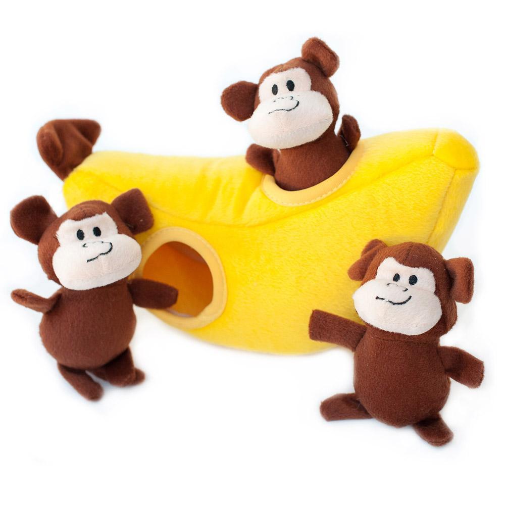 Zippy Paws Zippy Burrow - Monkey 'n Banana Dog Toys